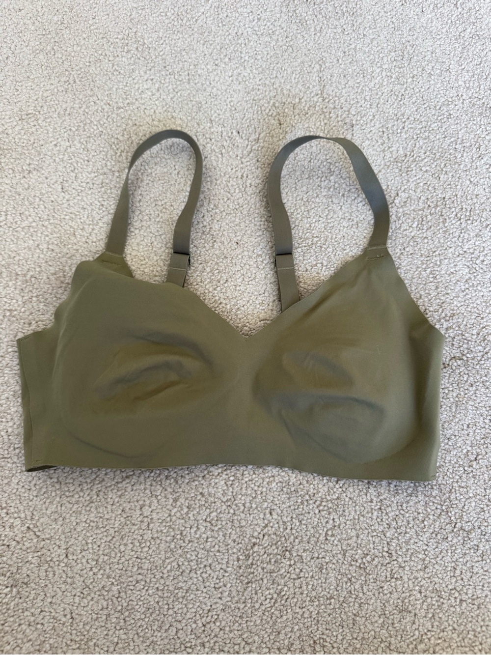 Aerie olive green lightly lined wireless bra